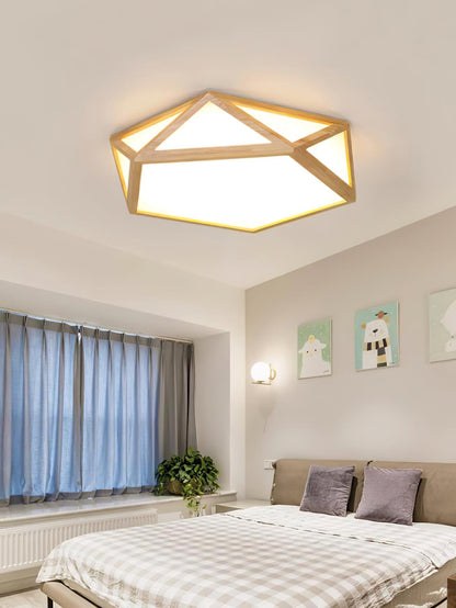 Diamond Wooden Ceiling Lamp