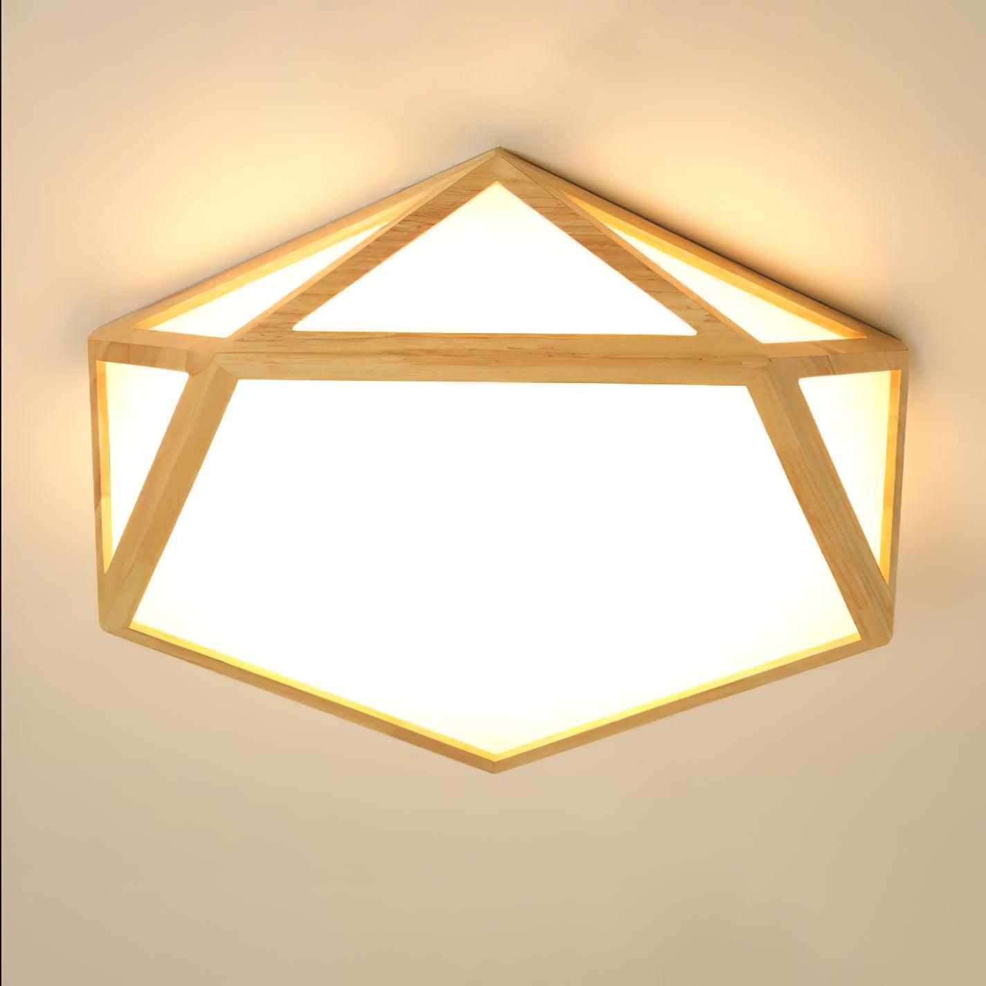 Diamond Wooden Ceiling Lamp