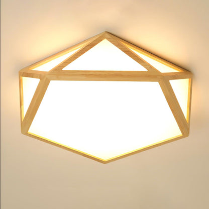 Diamond Wooden Ceiling Lamp