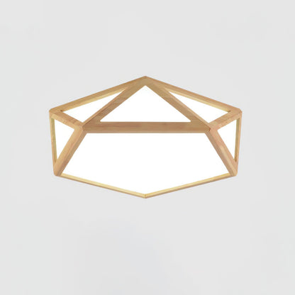 Diamond Wooden Ceiling Lamp