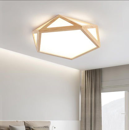 Diamond Wooden Ceiling Lamp