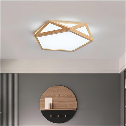 Diamond Wooden Ceiling Lamp