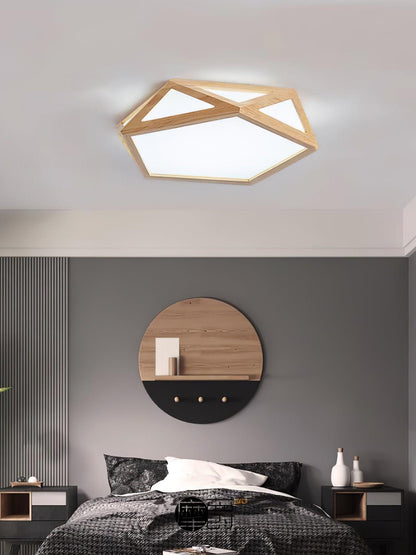 Diamond Wooden Ceiling Lamp