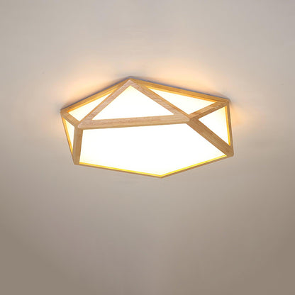 Diamond Wooden Ceiling Lamp