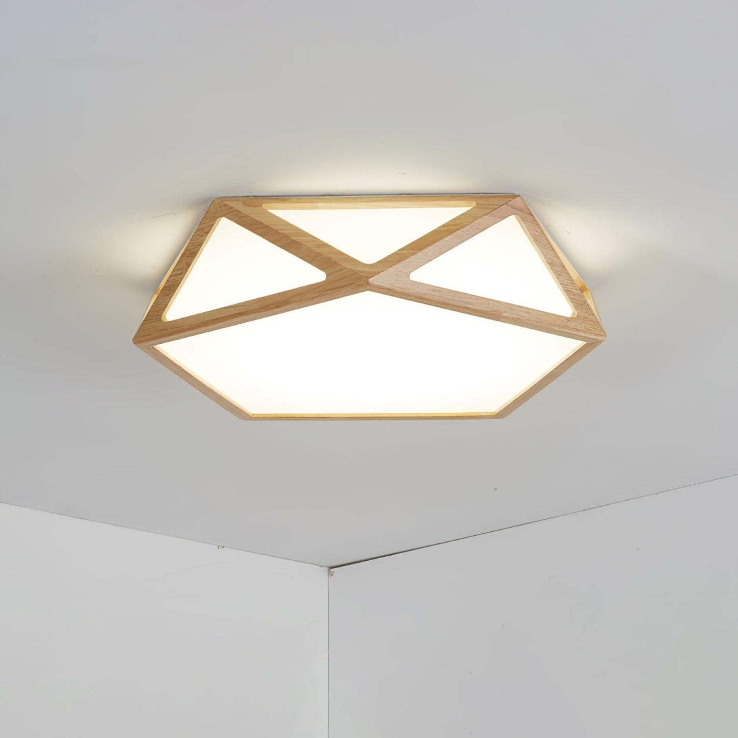 Diamond Wooden Ceiling Lamp