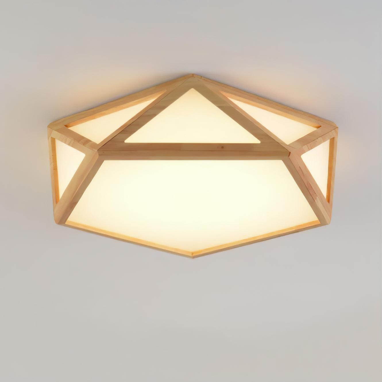 Diamond Wooden Ceiling Lamp