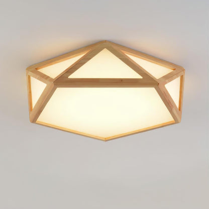 Diamond Wooden Ceiling Lamp