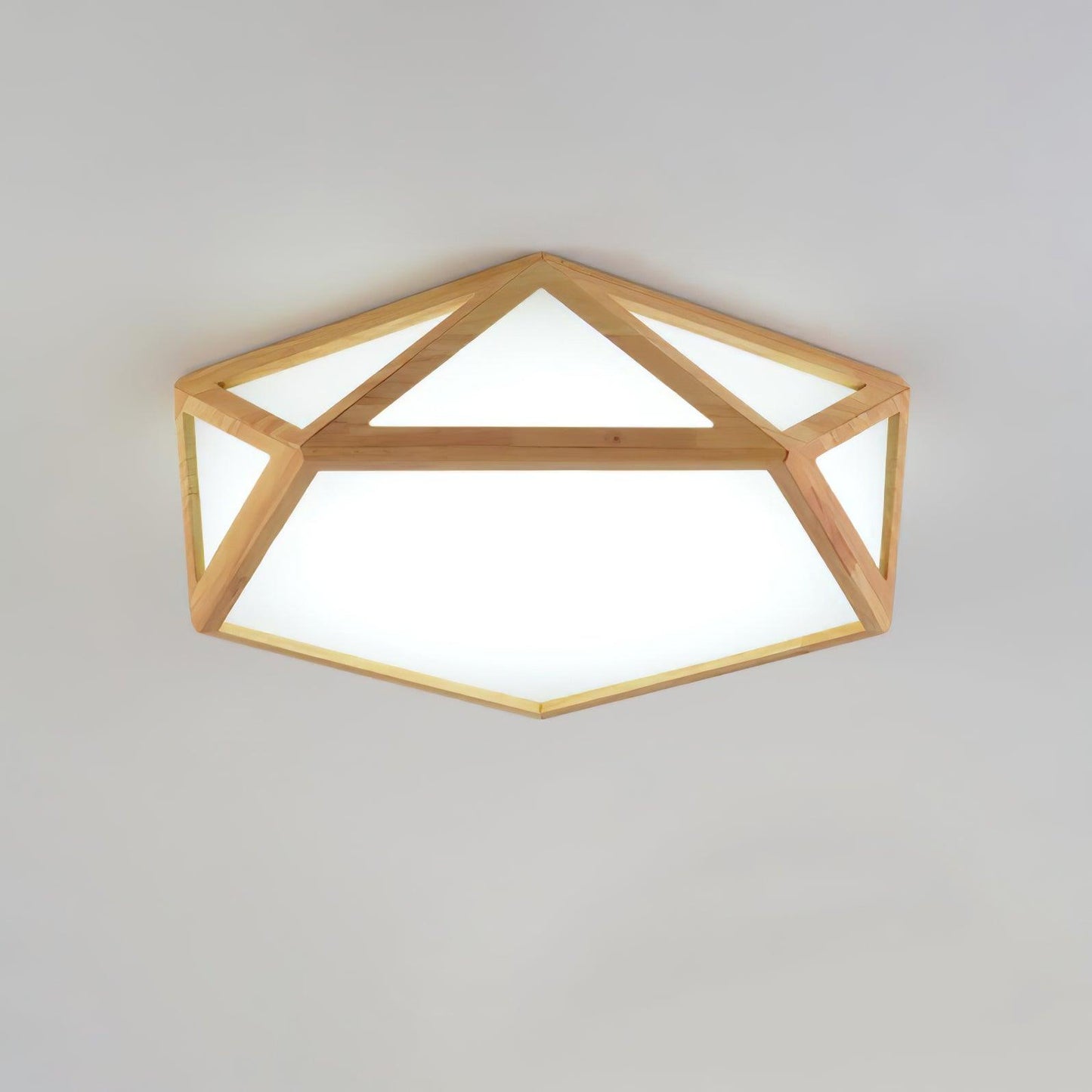 Diamond Wooden Ceiling Lamp