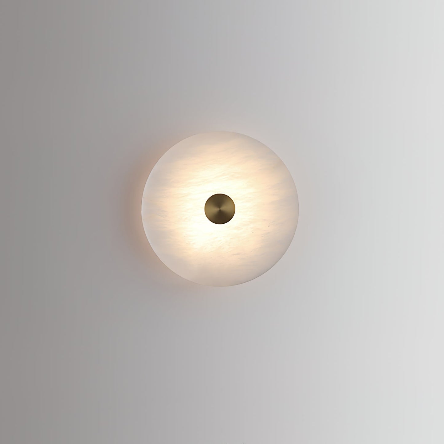 Disc Shaped Alabaster Wall Light