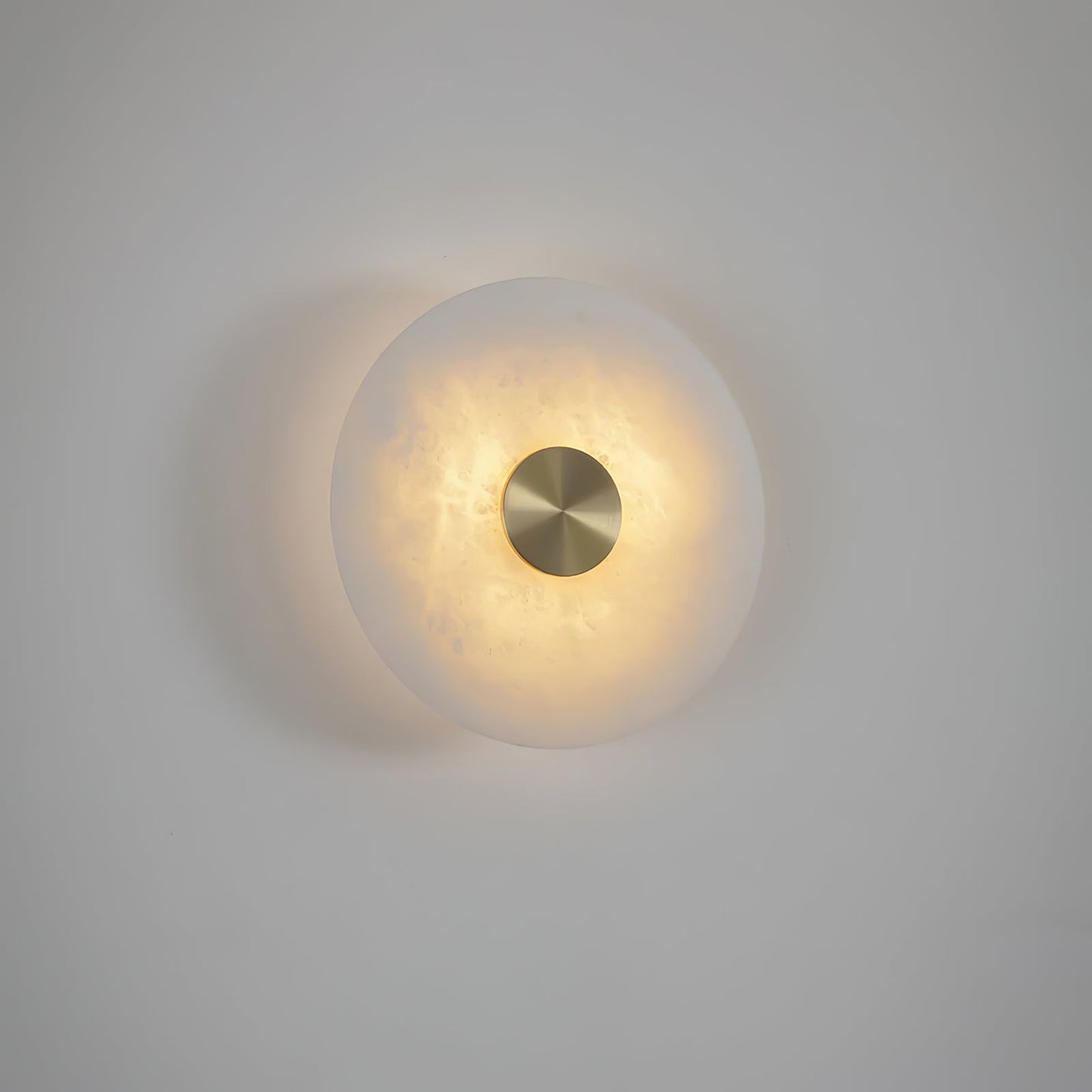 Disc Shaped Alabaster Wall Light