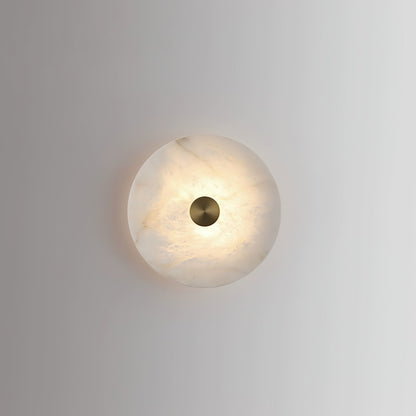 Disc Shaped Alabaster Wall Light