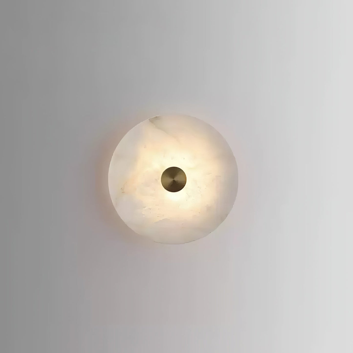 Disc Shaped Alabaster Wall Light