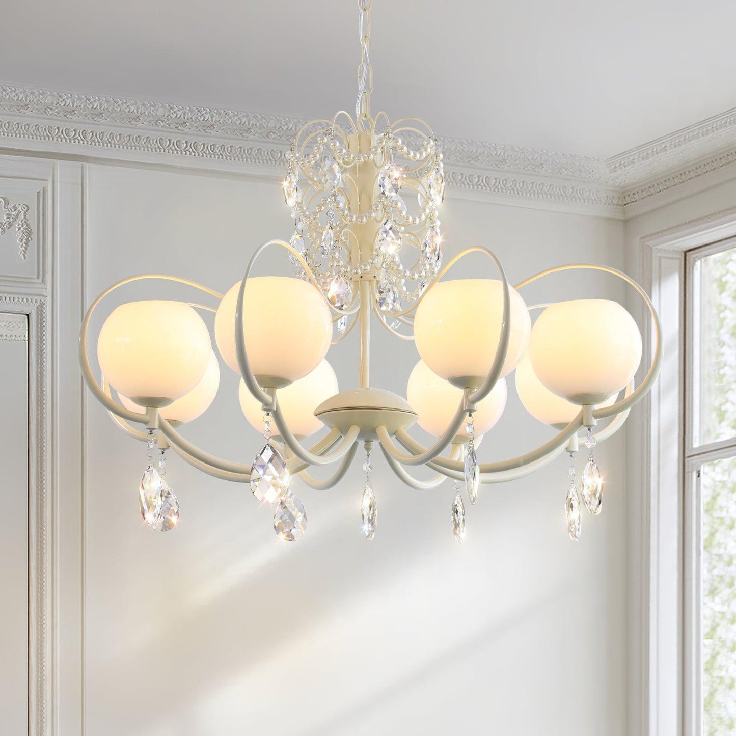 Doria Crystal Crown Chandelier