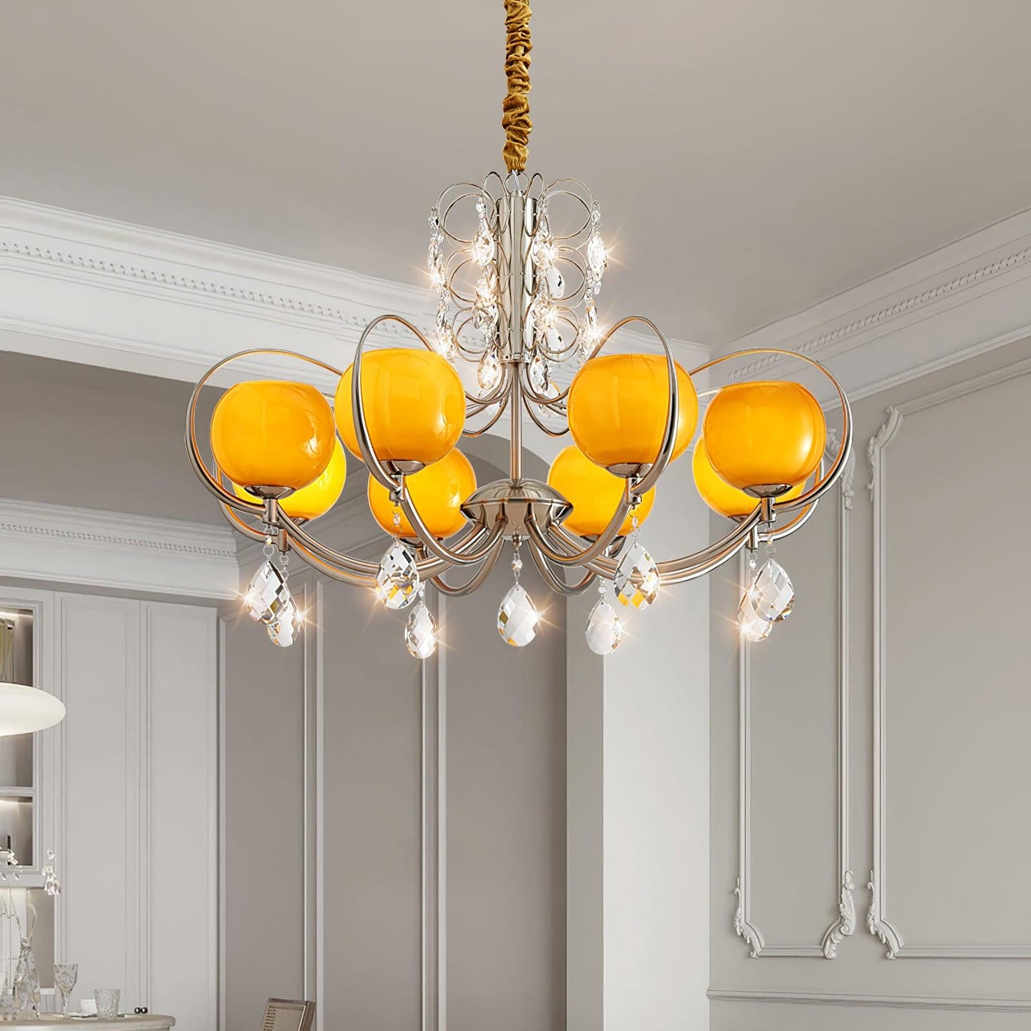 Doria Crystal Crown Chandelier