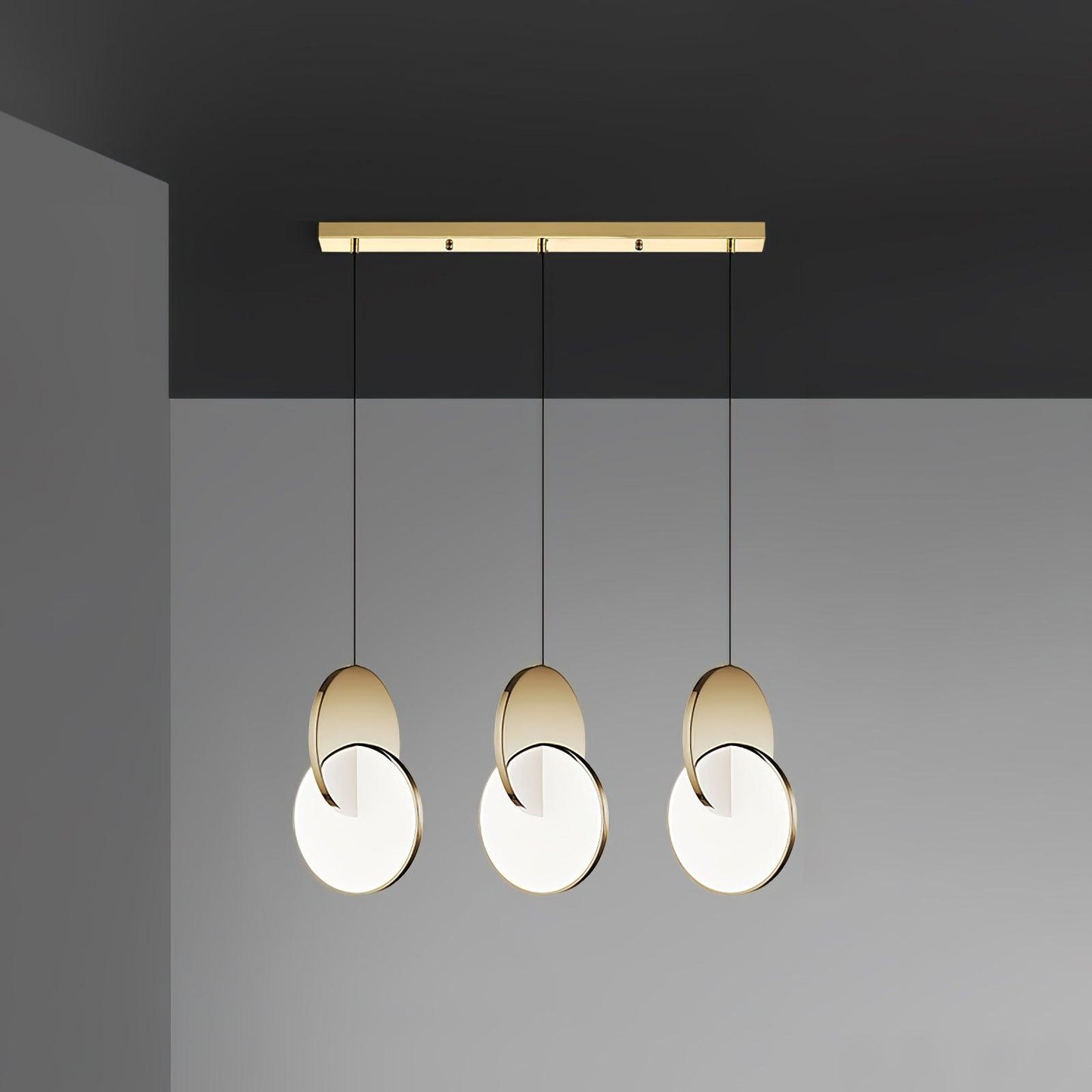 Double Disk Hanging light Pendant Lamp