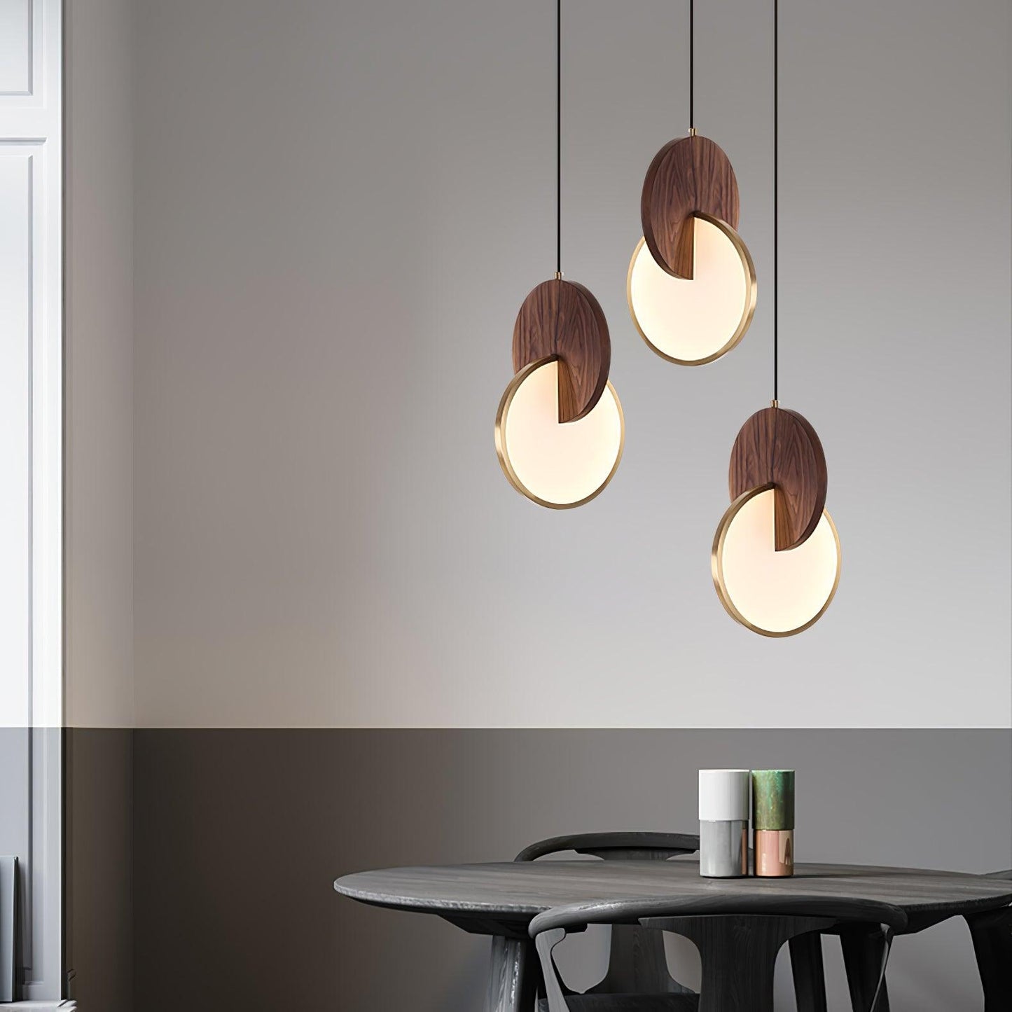 Double Disk Hanging light Pendant Lamp