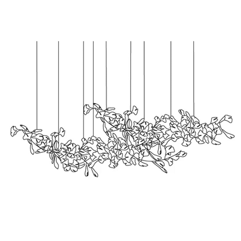 Double Layer Combination Gingko Electrolier Chandelier