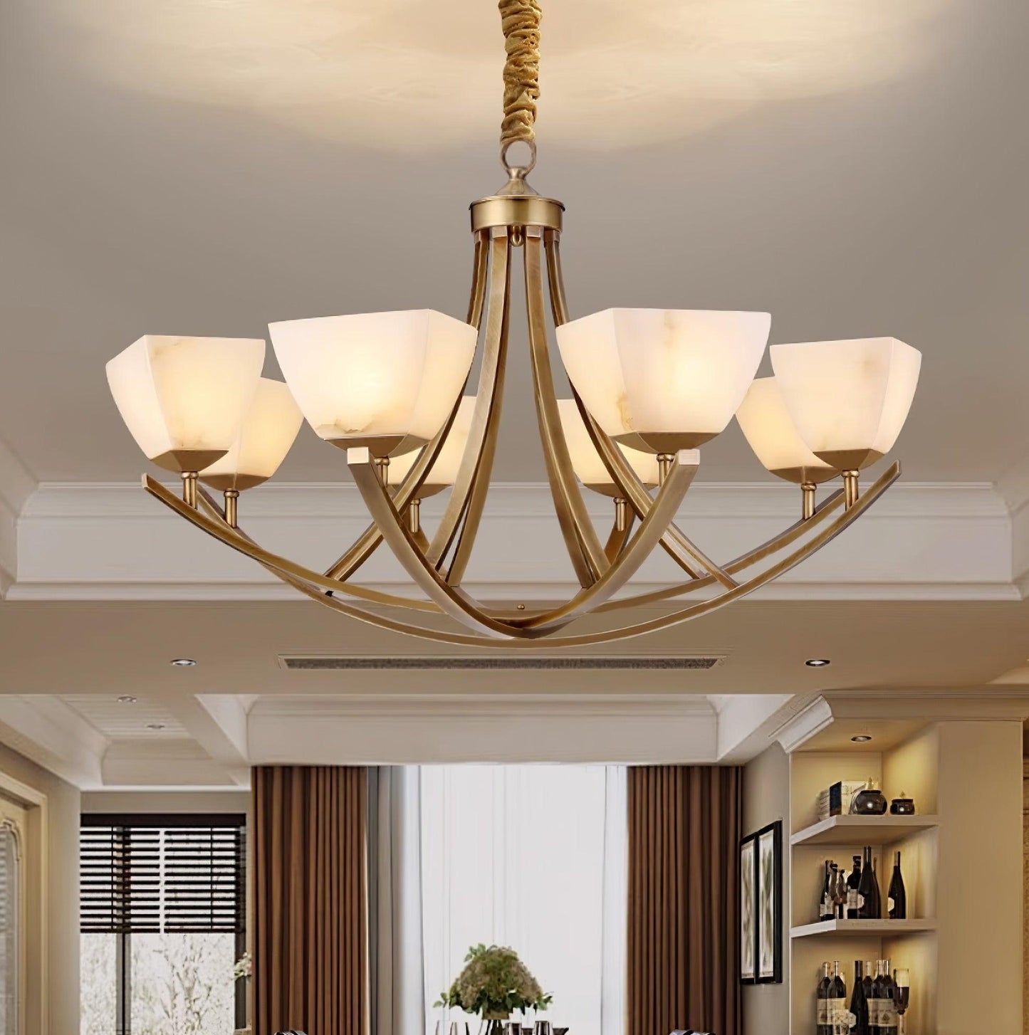 Dover Brass Ceiling fixture Chandelier