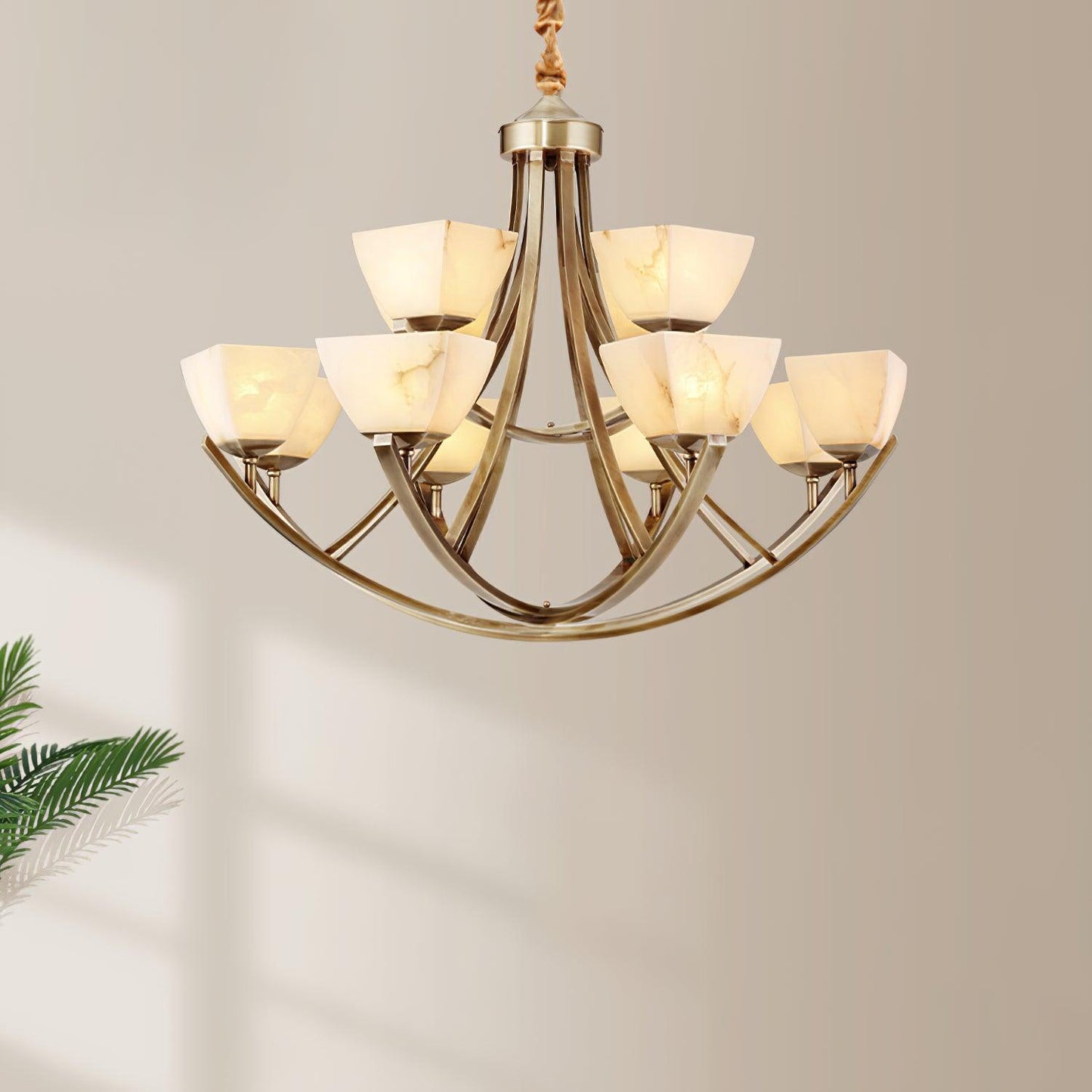 Dover Brass Ceiling fixture Chandelier