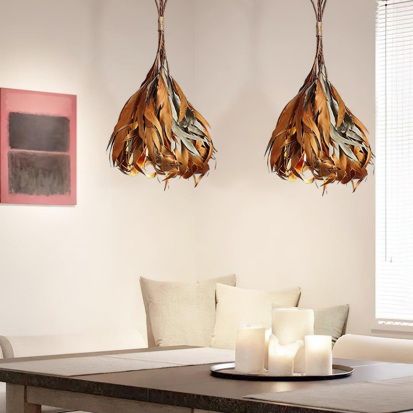 Dried Branch Leaf Houselight Pendant Lamp