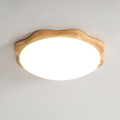 Drum Wood Flush mount light Ceiling Lamp