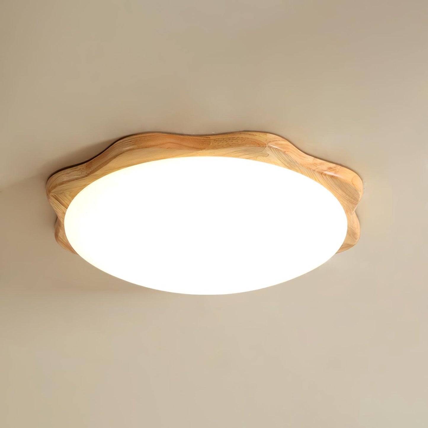 Drum Wood Flush mount light Ceiling Lamp