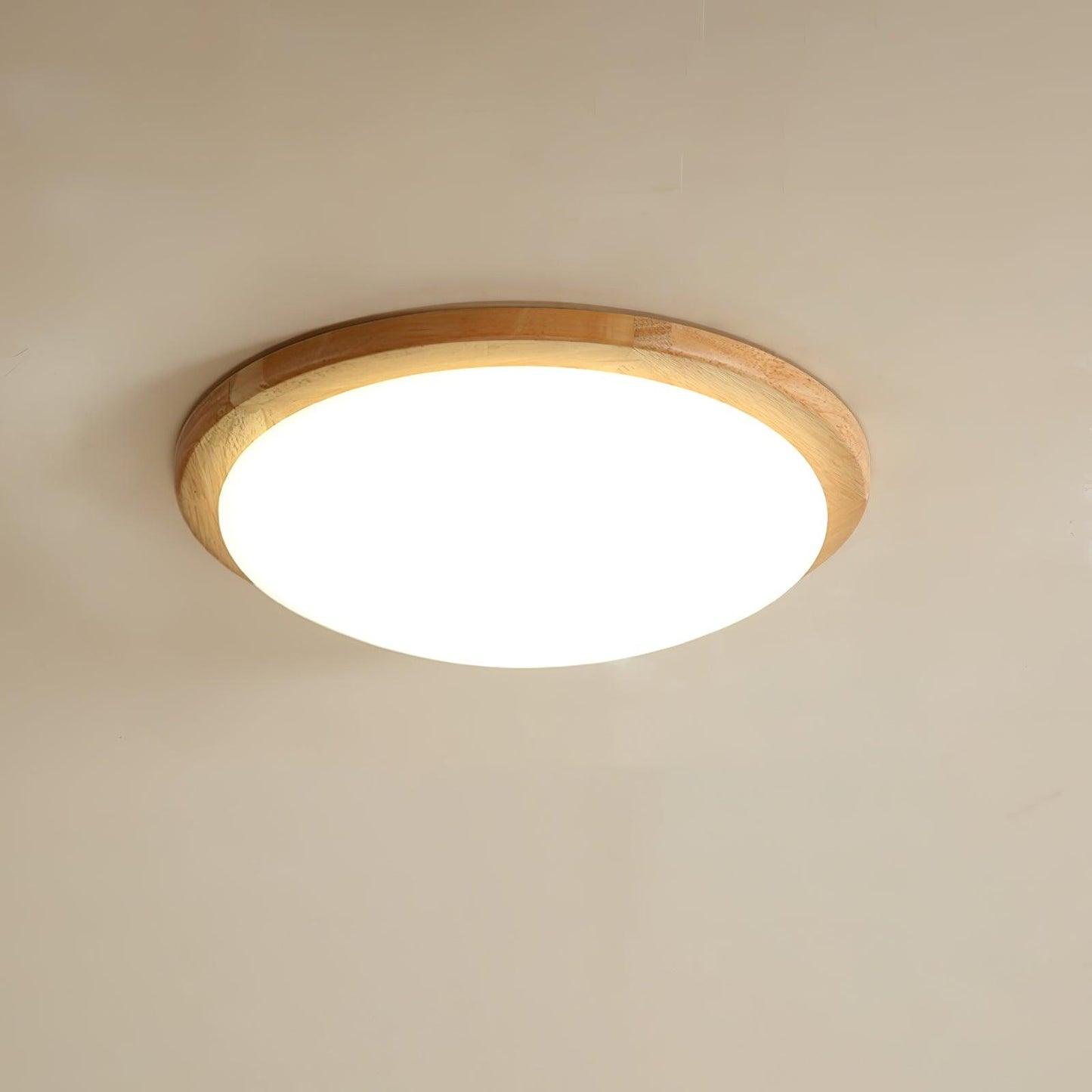 Drum Wood Flush mount light Ceiling Lamp