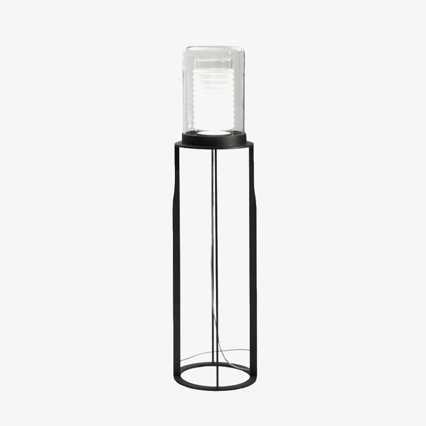 Dual Cylinder Glass Floor Lamp