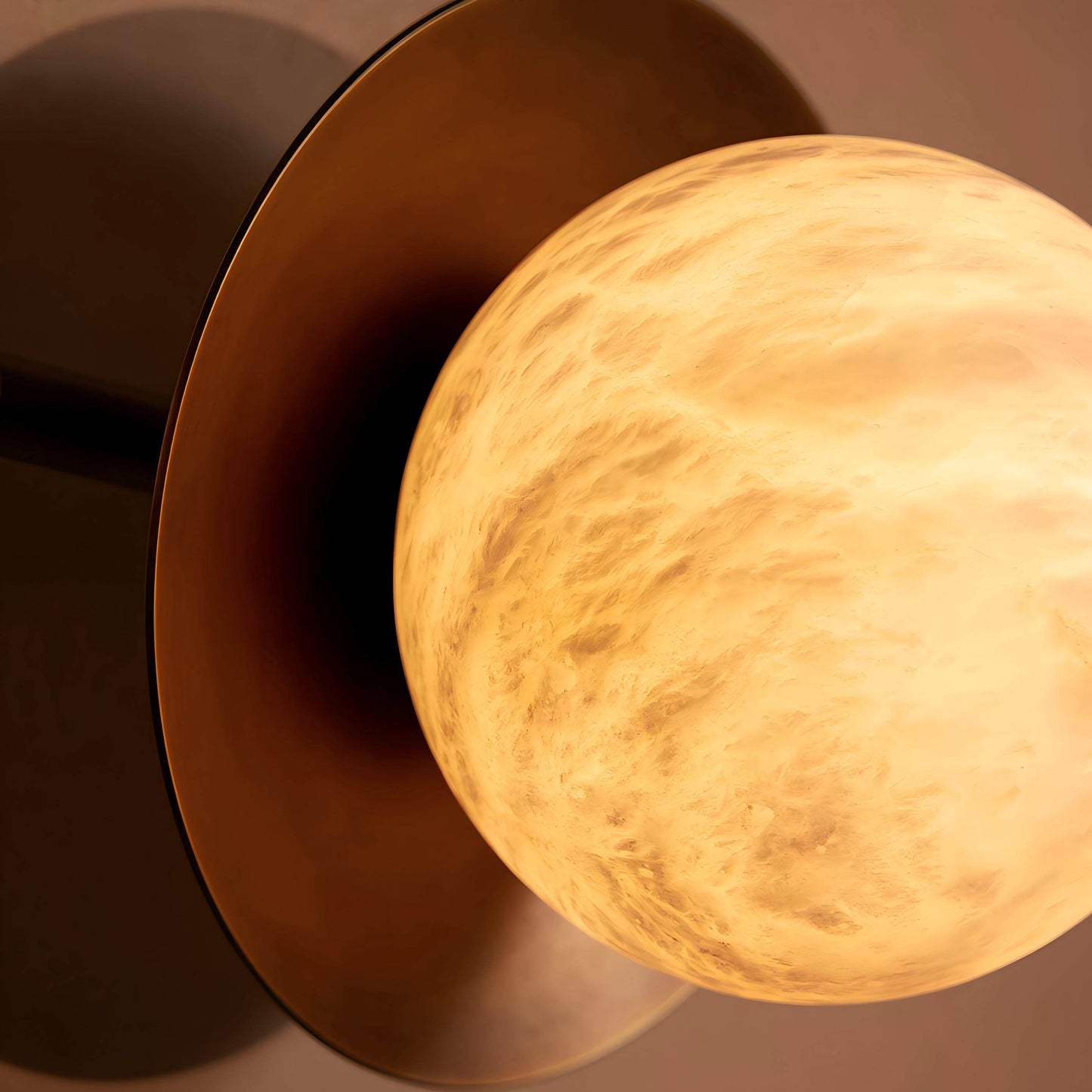 Dual Halo Alabaster Wall Light