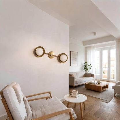 Dual Halo Alabaster Wall Light