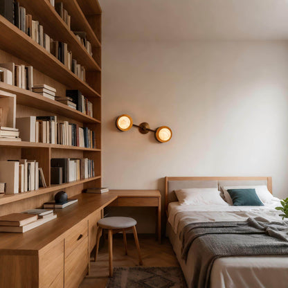 Dual Halo Alabaster Wall Light