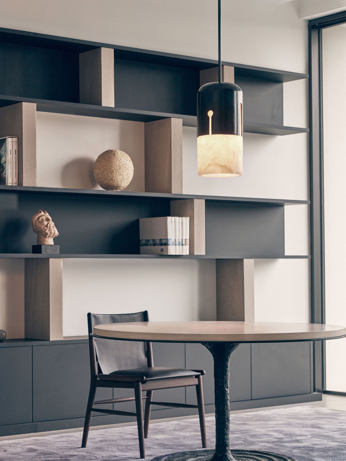 Duotone Capsule Alabaster Pendant Lamp