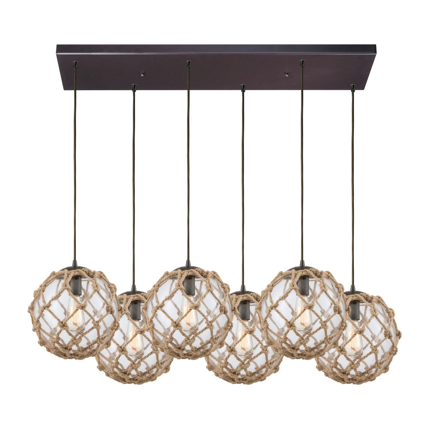 Elk Lighting Coastal Inlet 32 Inch 6 Light Linear Suspension Light Cp9640