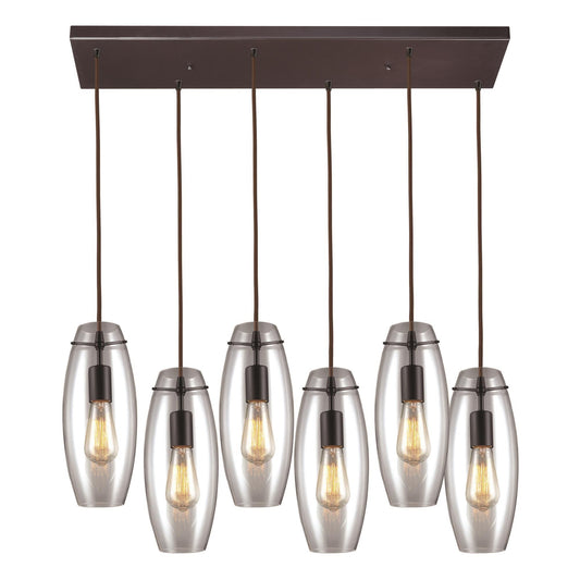 Elk Lighting Menlow Park 32 Inch 6 Light Linear Suspension Light Cp86282