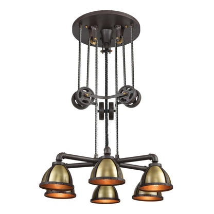 Elk Lighting Torque 36 Inch 6 Light Chandelier Cp90908