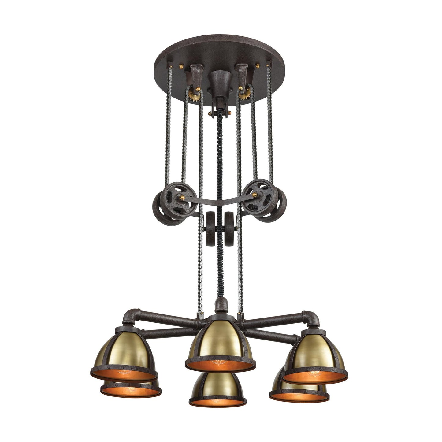 Elk Lighting Torque 36 Inch 6 Light Chandelier Cp90908