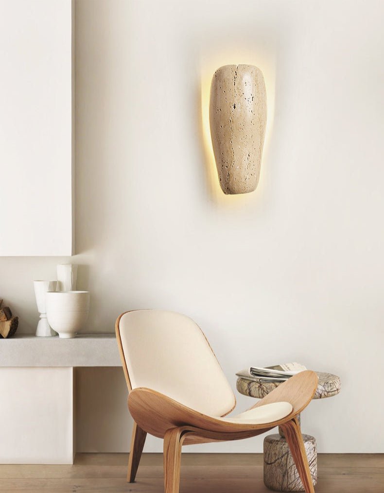 Earthy Stone Wall Sconce