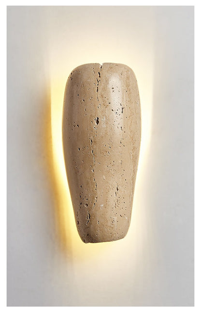 Earthy Stone Wall Sconce