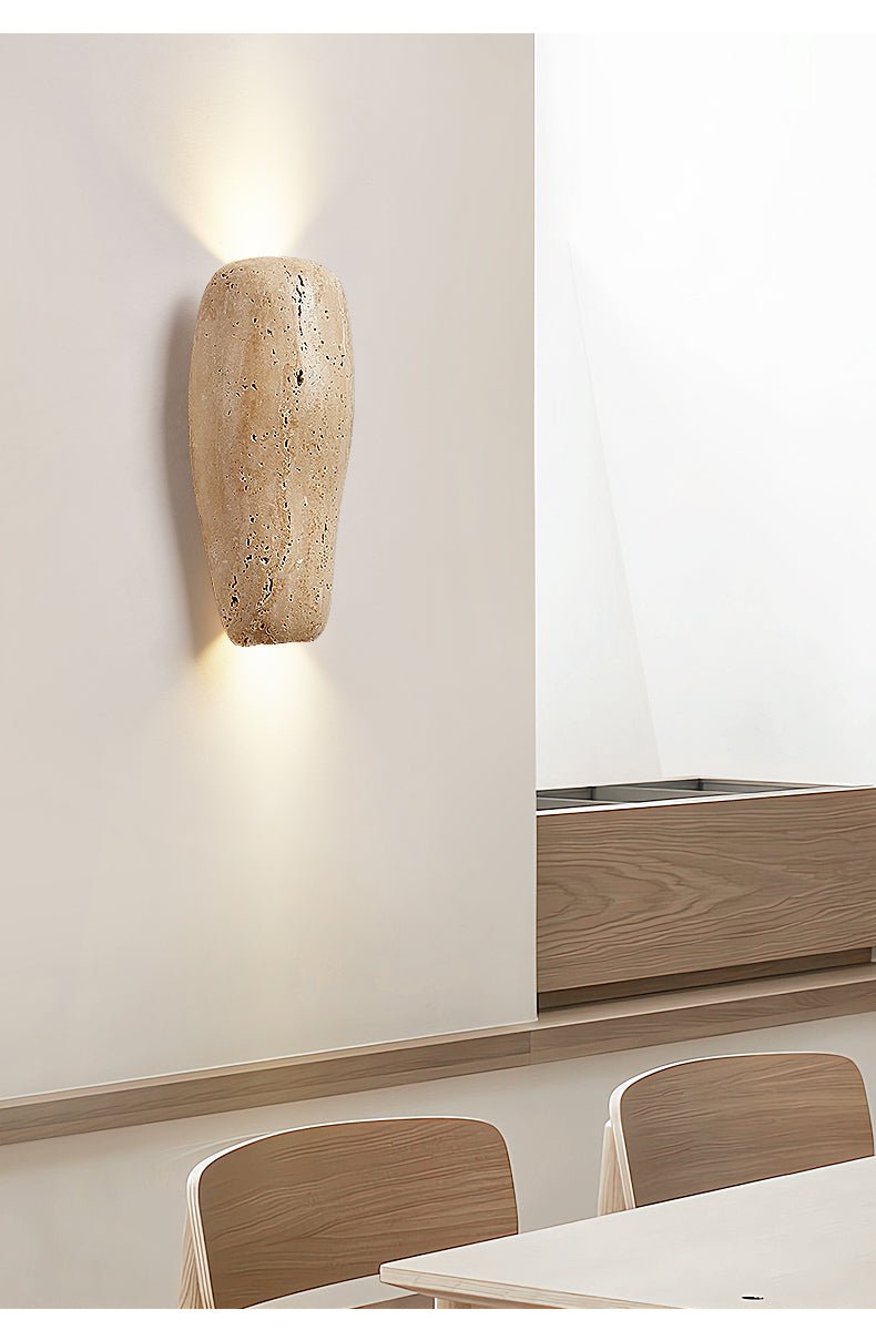 Earthy Stone Wall Sconce