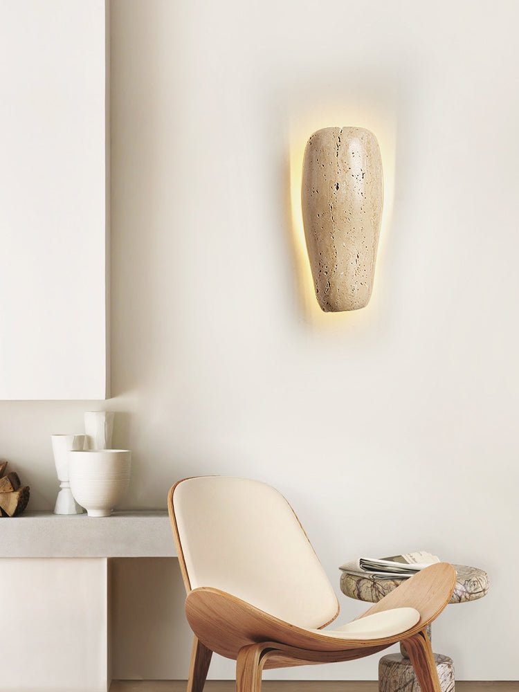 Earthy Stone Wall Sconce