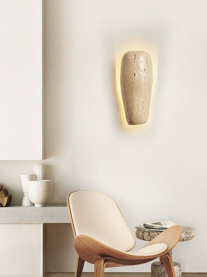 Earthy Stone Wall Sconce