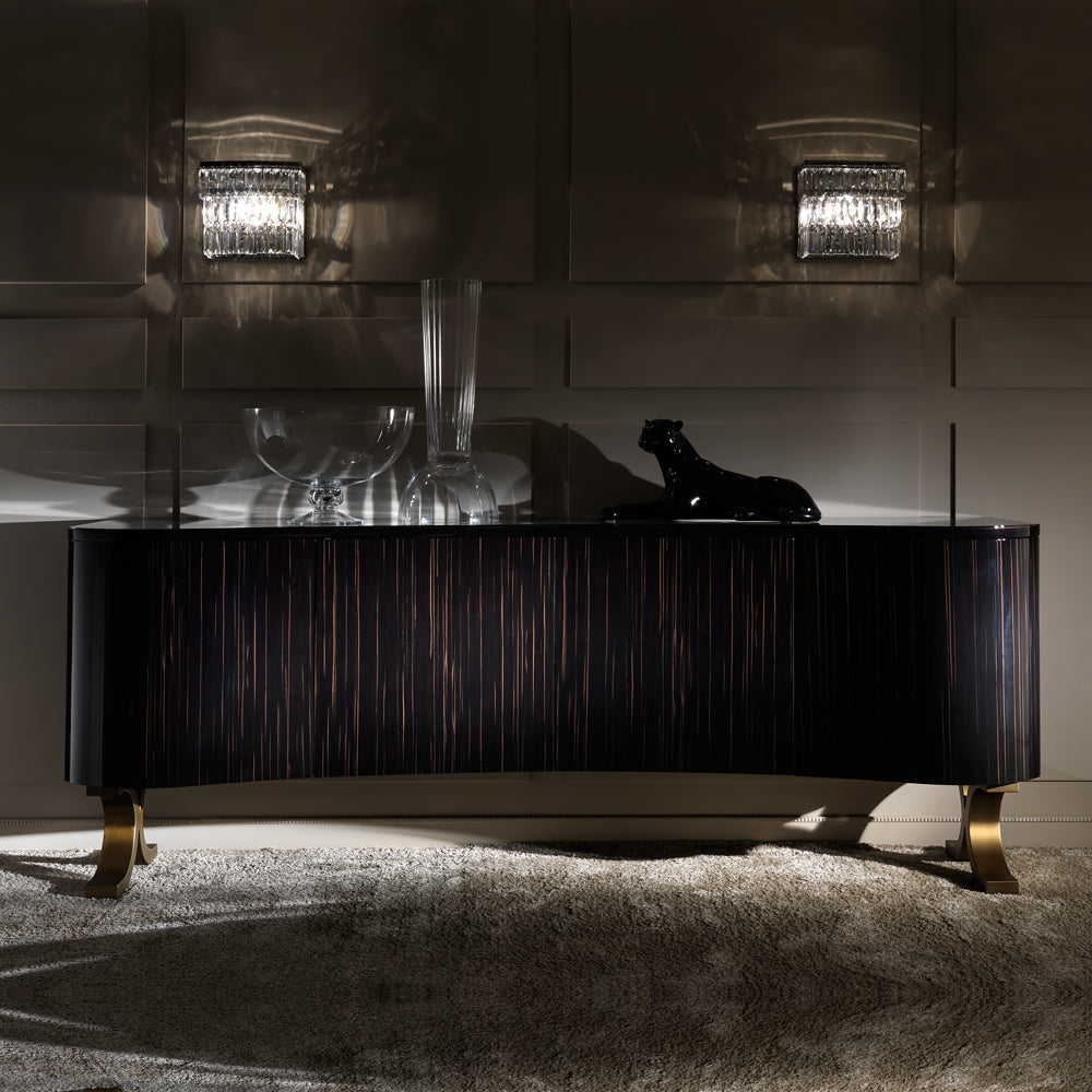 Luxury Italian Ebony Veneered Buffet