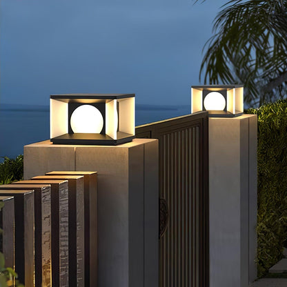 Eclipse Cube Architectural light Outdoor Post Light