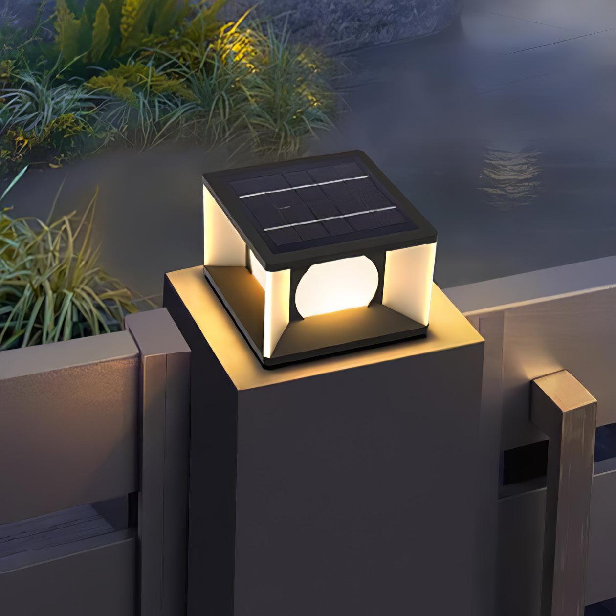 Eclipse Cube Architectural light Outdoor Post Light