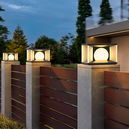 Eclipse Cube Architectural light Outdoor Post Light