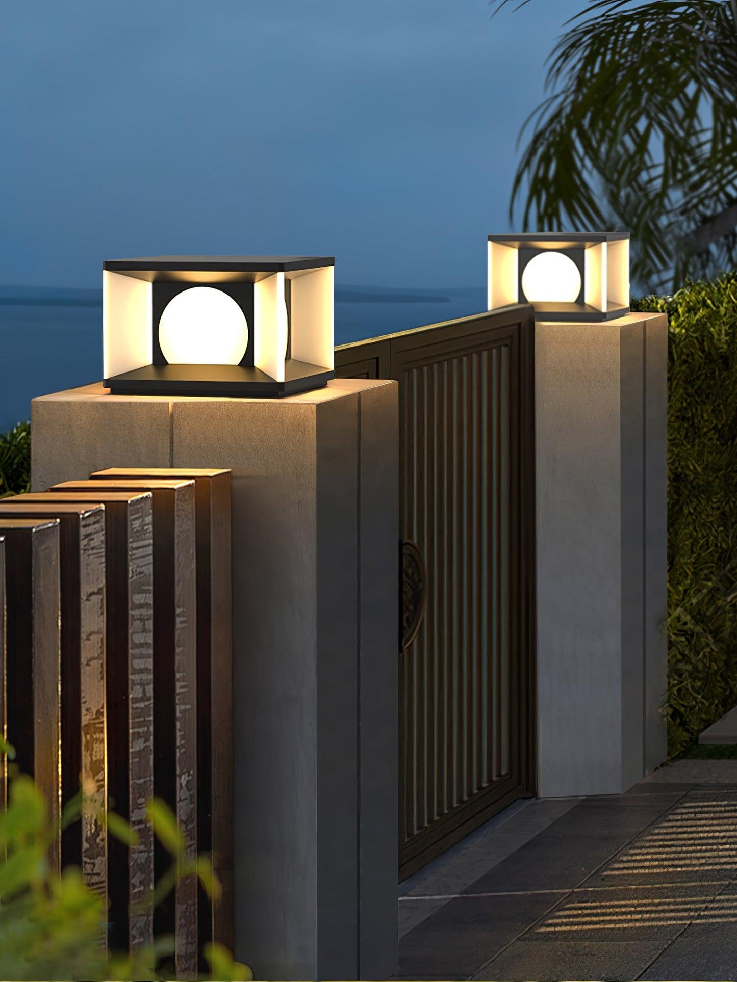 Eclipse Cube Architectural light Outdoor Post Light