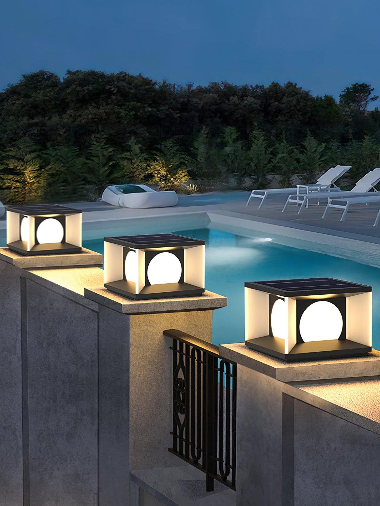 Eclipse Cube Architectural light Outdoor Post Light
