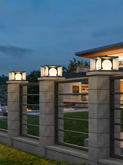 Eclipse Cube Architectural light Outdoor Post Light