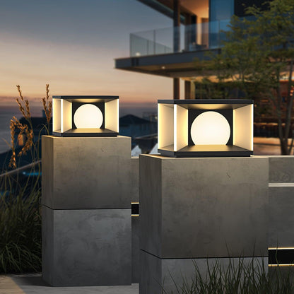 Eclipse Cube Architectural light Outdoor Post Light