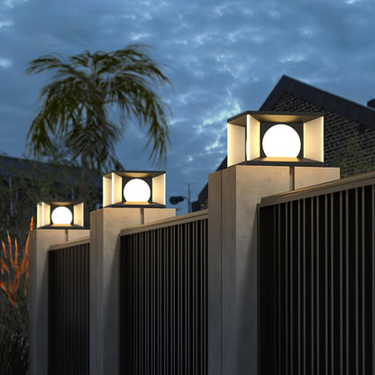 Eclipse Cube Architectural light Outdoor Post Light